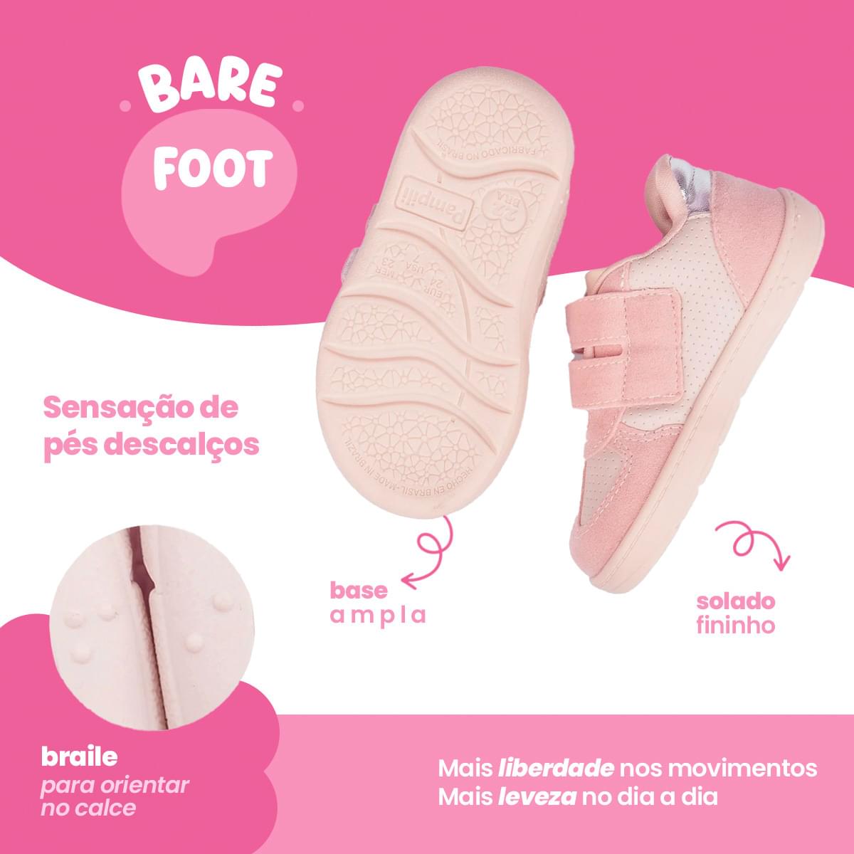 Tênis Infantil Feminino Pampili Sophie Perfuros Rosa