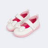 Tênis Infantil Pampili Sophie Barefoot com Laço Branco