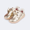 Tênis Infantil Pampili Sophie com Laço Dourado