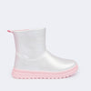 Bota Infantil Feminina Pampili Flora Cintilante Prata