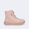 Bota Coturno Infantil Feminina Pampili Flora Amarração Rosa