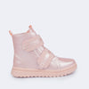 Bota Coturno Infantil Pampili Flora com Tachas Rosa
