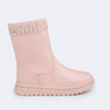Bota Infantil Feminina Pampili Flora Cano Médio Rosa Novo