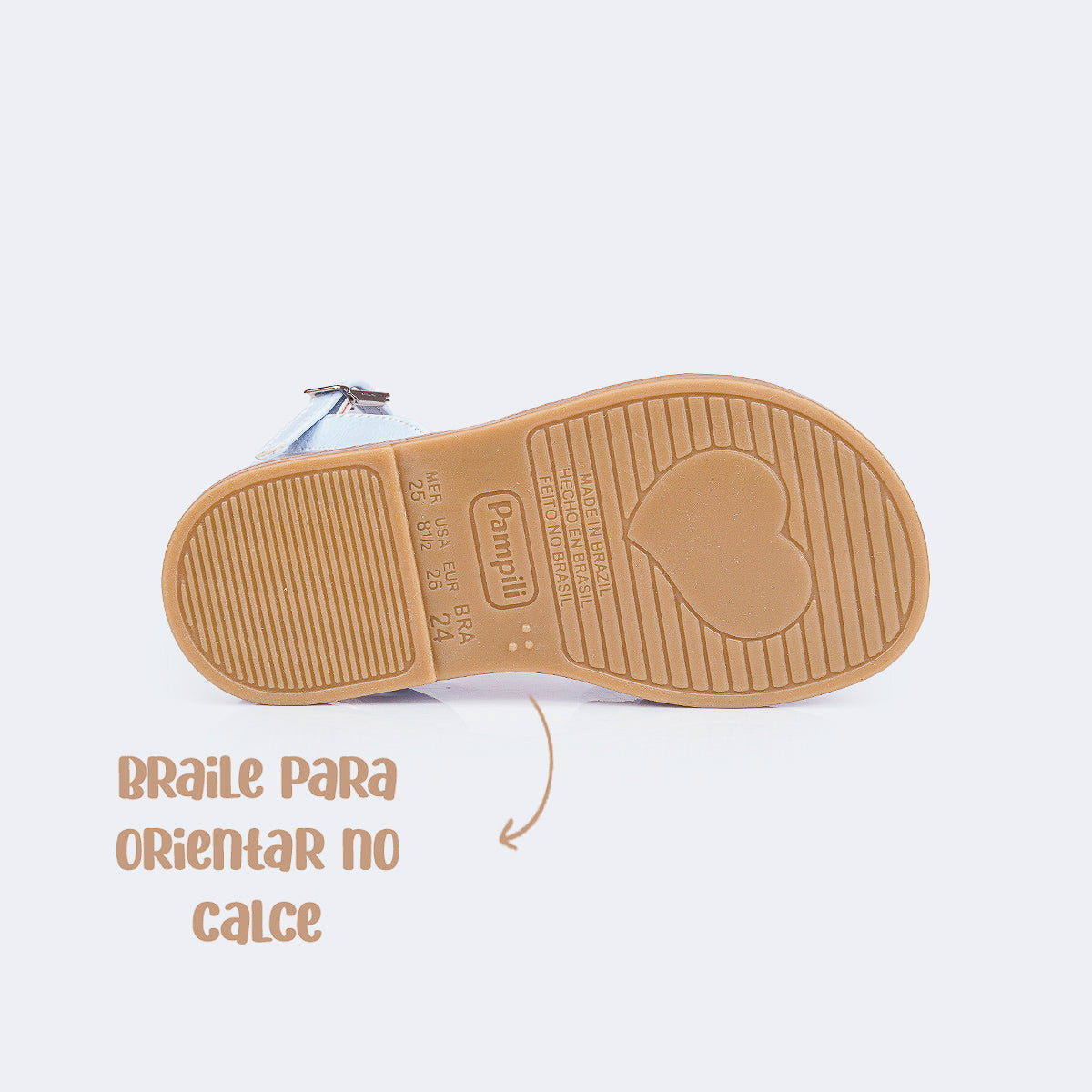 Sandália Infantil Feminina Pampili Maitê Mini com Flor Azul