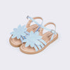 Sandália Infantil Feminina Pampili Maitê Mini com Flor Azul
