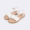 Sandália Infantil Feminina Pampili Maitê com Flores Branca