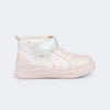 Tênis Infantil Feminino Pom Pom Bolinhas Nude