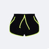 Short Infantil Feminino Pampili Moletinho Preto e Neon