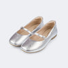 Sapatilha Infantil Feminina Ballet Cristal Prata