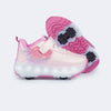 Tenis de Rodinhas Pampili Fly com Led Rosa Claro