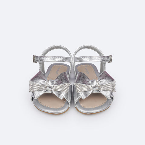 Sandália Infantil Primeiros Passos Pampili Mili Laço em Strass