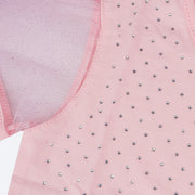 Camiseta Infantil Pampili Tule e Strass Rosa Glacê - detalhes da blusa