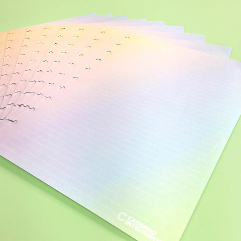 Refil Caderno Inteligente Grande 30 Folhas Rainbow Pautado Colorido - folhas coloridas