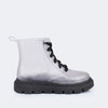 Bota Coturno Infantil Feminina Isa Glee Transparente Preta