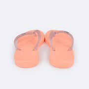 Chinelo Infantil Pampili Love Laranja Neon - Vem com necessaire!