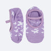 Meia Sapatilha Infantil Antiderrapante Pampili Borboletas Lilás