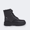 Bota Coturno Infantil Feminina Duda Hotfix Preta