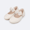 Sapatilha Infantil Pampili Mini Mariah Laço Removível e Strass Nude