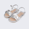 Sandália Infantil Feminina Mili Tiras Strass Prata