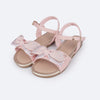 Sandália Infantil Primeiros Passos Pampili Mili Laço com Strass Rosa