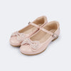 Sapato Infantil Feminino Angel Laço com Pérola Rosa Verniz