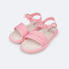 Sandália Infantil Pampili Cora Lacinho Removível Rosa Chiclete
