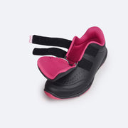 Tênis Infantil Pampili Honey Escolar Velcro Duplo Preto e Pink