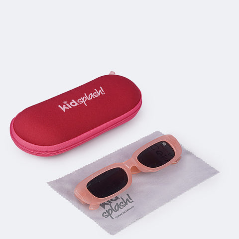 Óculos de Sol Infantil KidSplash! Proteção UV Retrô Coral - óculos retro infantil