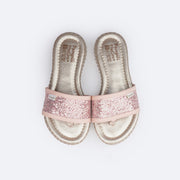 Chinelo Infantil Feminino Pampili Candy Glitter Rosa Novo - Vem com Bolsinha - superior do chinelo