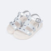 Sandália Papete Infantil Pampili Olivia Tachas Espelhadas Prata