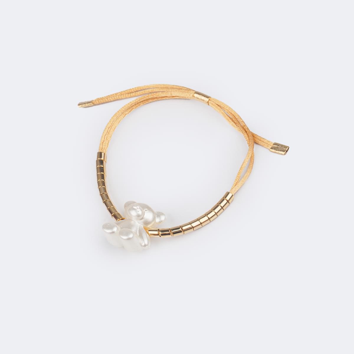 Pulseira Infantil Pampili Ursinho Perolado - pulseira de ursinhoDourada - 