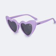 Óculos de Sol Infantil Flexível KidSplash! Proteção UV Coração Lilás - lateral do óculos