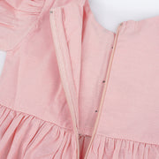 Vestido de Bebê Bambollina Botões Rosa e Preto - vestido de bebê