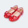 Sapatilha Infantil Feminina Bailarina Verniz Vermelha