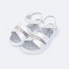 Sandália Infantil Pampili Flower Manta de Strass Branca