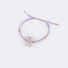 Pulseira Infantil Pampili Ursinho Macramê Lilás