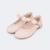 Sapato Infantil Feminino Angel Strass Laço Removível Rosa