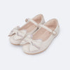 Sapatilha Infantil Pampili Bailarina Laço com Manta de Strass Nude