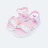 Sandália Infantil Pampili Lili Florida Branca e Colorida Clara