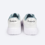 Tênis Feminino Tweenie Gloss Perfuros Branco - traseira do tenis