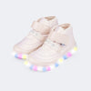 Tênis de Led Infantil Feminino Liz Luz Comfy Nude