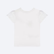 Camiseta Infantil Pampili Corações e Listras Off White e Lilás - costas da camiseta