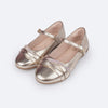 Sapatilha Infantil Pampili Bailarina Tira Strass Dourada