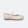 Sapato Infantil Pampili Angel Tira Superior Pérola Nude Verniz