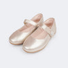 Sapatilha Infantil Pampili Bailarina Fecho com Strass Dourada