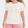 Camiseta Infantil Feminina Pampili Attitude Tachas Coloridas Off White
