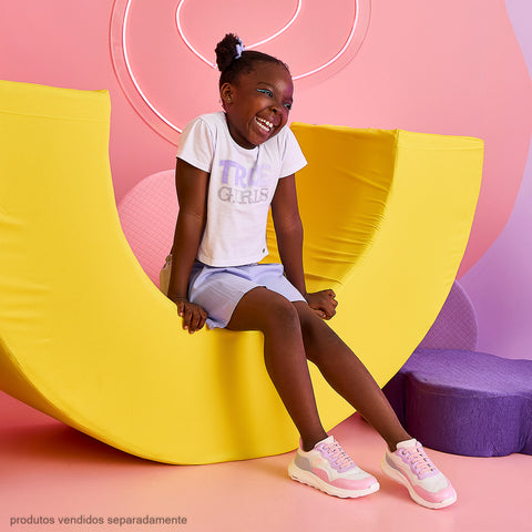 Tênis Infantil Feminino Bubble Candy Color Branco