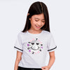 Camiseta Infantil Pampili Carinha Metalizada Branca