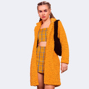 Casaco Infantil Vallen Pelo Pompom Amarelo