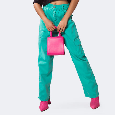 Calça Cargo Vallen Sarja Turquesa